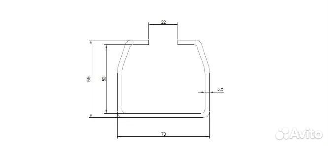 XLA Балка направляющая для откатных ворот (3.5mm)