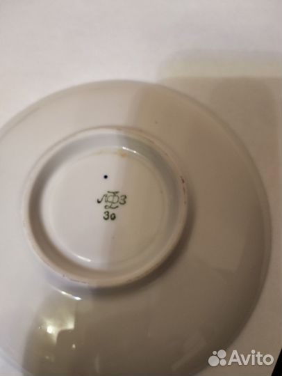 Кофейные чашки и блюдца лфз кобальт СССР