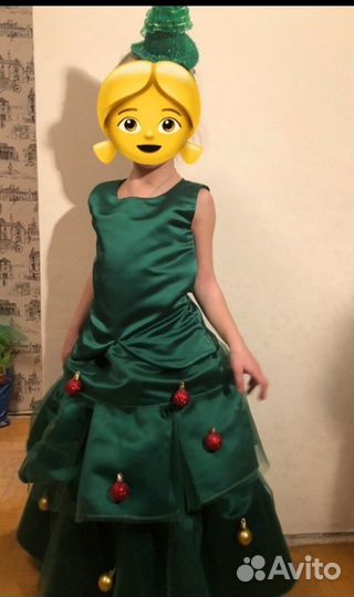 Платье новогоднее костюм Елочка