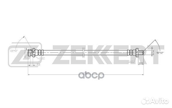 Шланг тормозной задний Hyundai Sonata IV 00- H