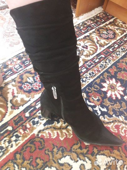 Сапоги зимние натуральные замшевые