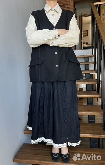 Баварский винтажный жилет L шерсть