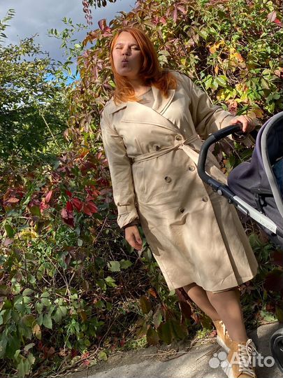 Тренч женский плащ бежевый