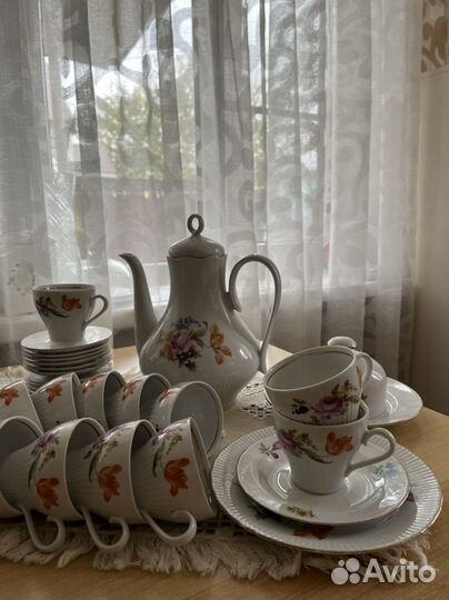 Сервиз чайно-кофейный гдр Henneberg Porzellan 1777