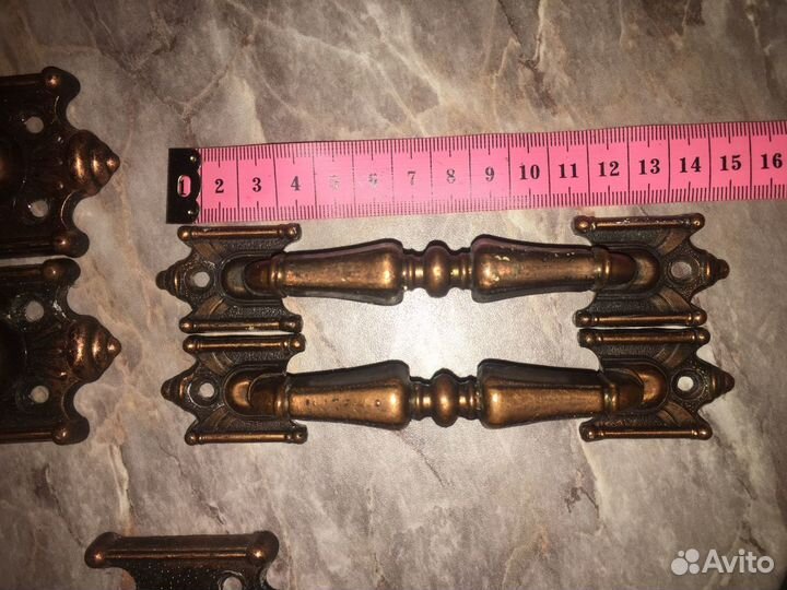 Ручки дверные, латунь, 90е