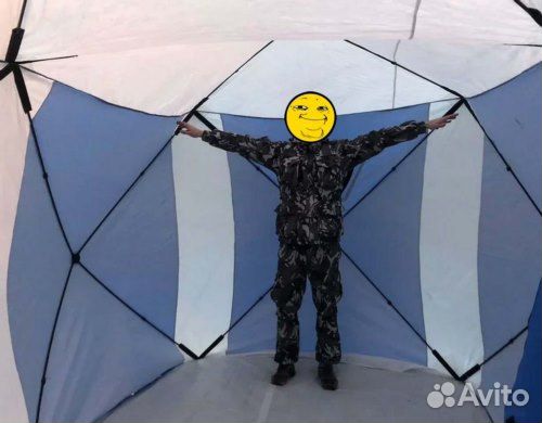 Палатка куб 3 слоя дубль туристическая арт 1621A