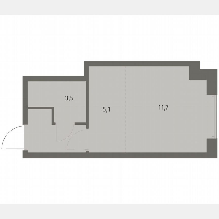 Квартира-студия, 23,9 м², 7/8 эт.