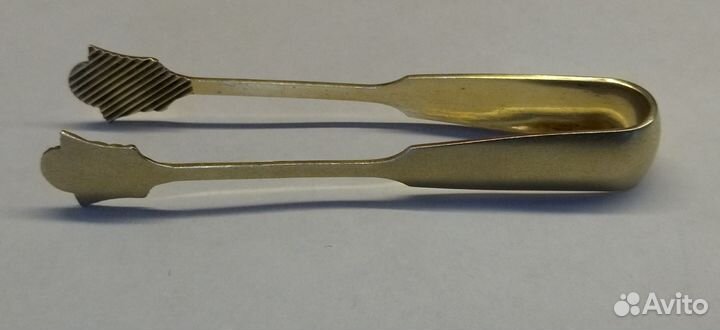 Щипцы для сахара. серебро 875 проба С позолотой. 2