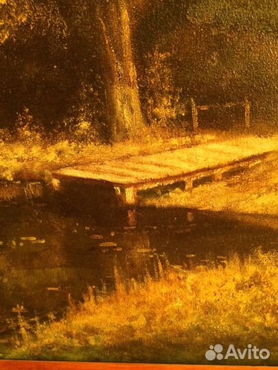 Старинная репродукция картины 