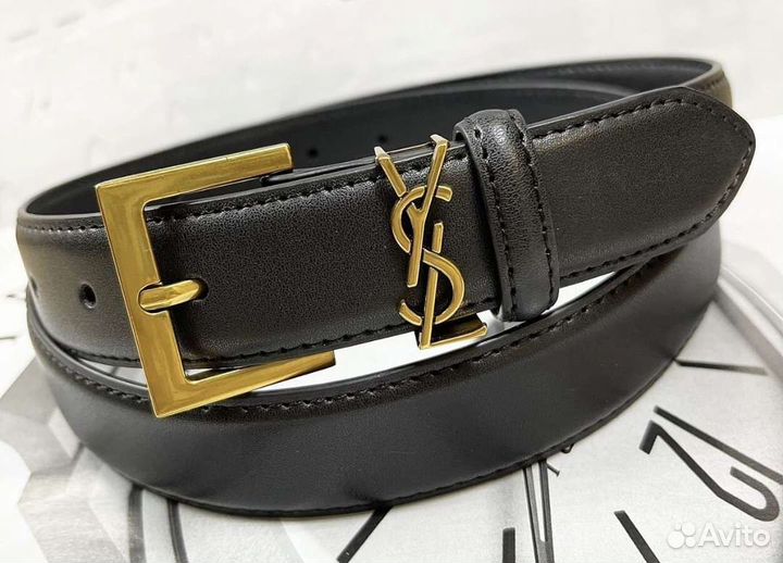 Ремень женский кожаный YSL новая
