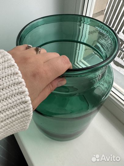 Ваза цветное стекло винтаж