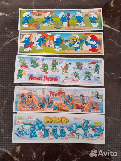 Вкладыши для коллекции из киндер сюрприза 90-х
