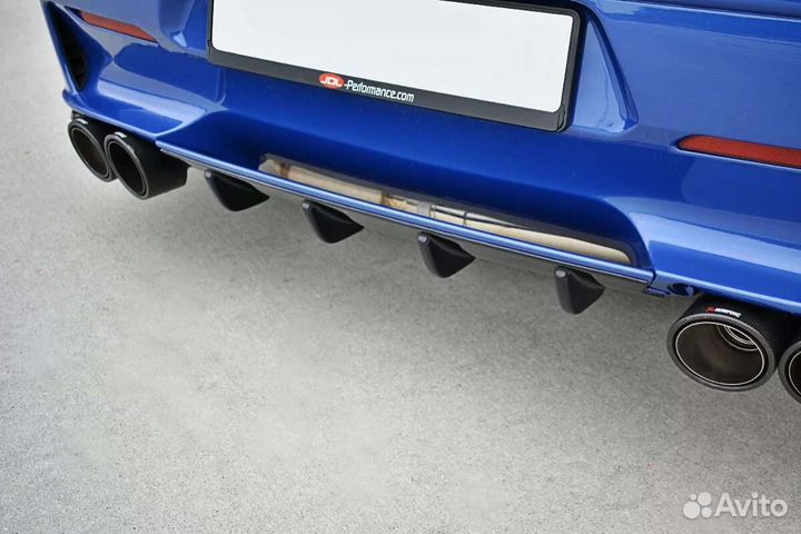 Диффузор на задний бампер универсальный