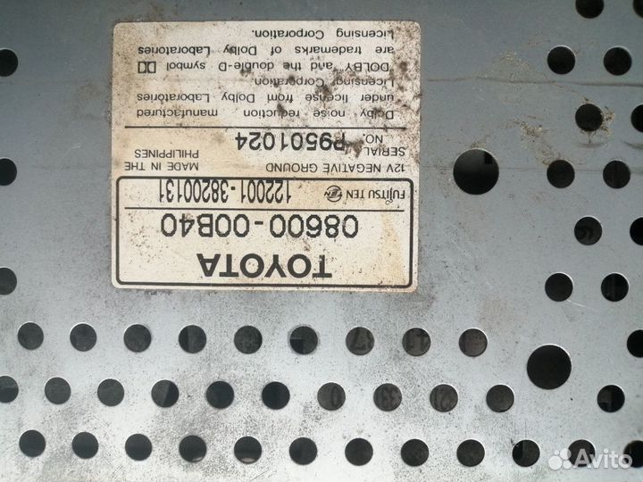 Магнитола тойота каролла