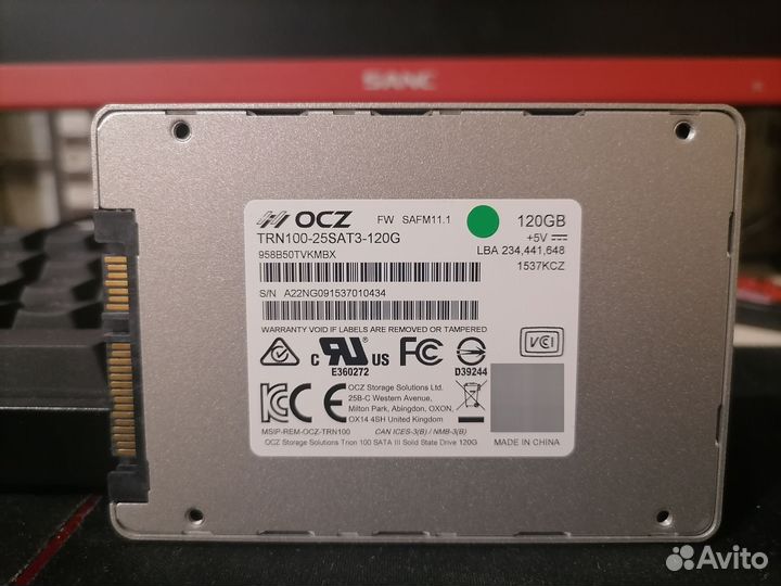 Ssd диск 120gb ocz trion 100