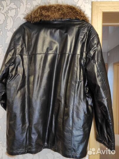 Кожаная куртка мужская размер 54 56