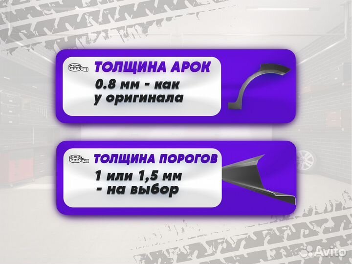 Ремонтные пороги и арки для seat Чемал