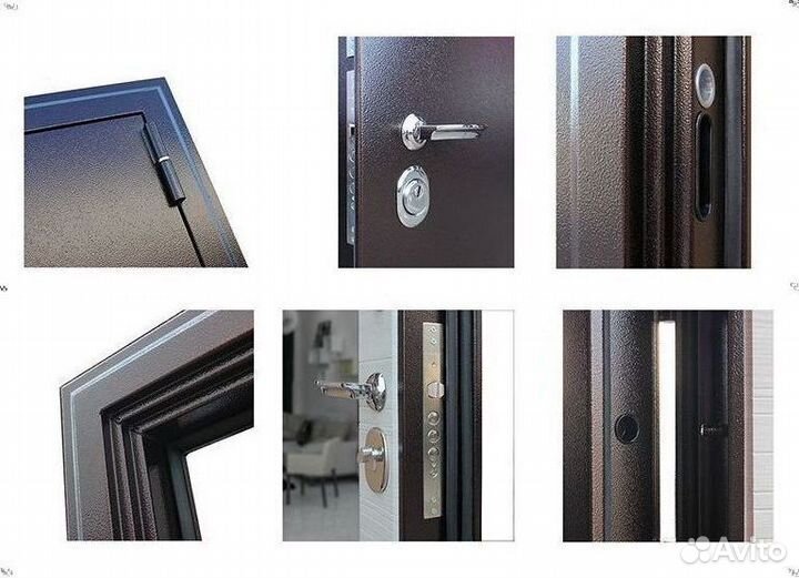 Дверь входная коричневая металлическая шумо-изоляц