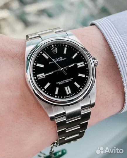 Часы Rolex oyster perpetual black оригинал noob