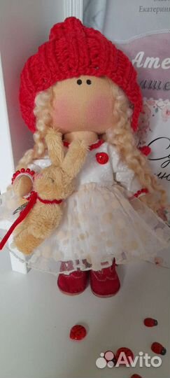 Кукла интерьерная, кукла тыквоголовка, тильда