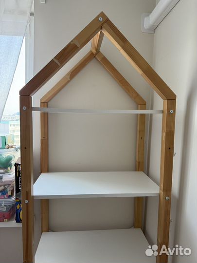 Стеллаж деревянный детский