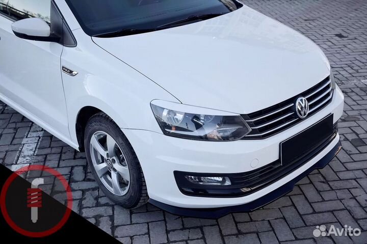 Сплиттер переднего бампера Volkswagen Polo V (mk5)