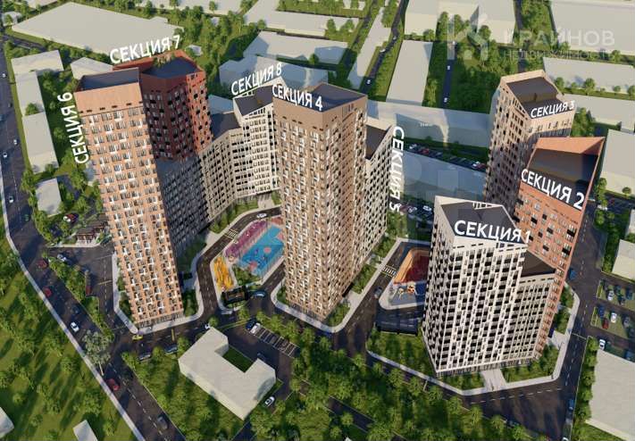 1-к. квартира, 42,5 м², 8/20 эт.