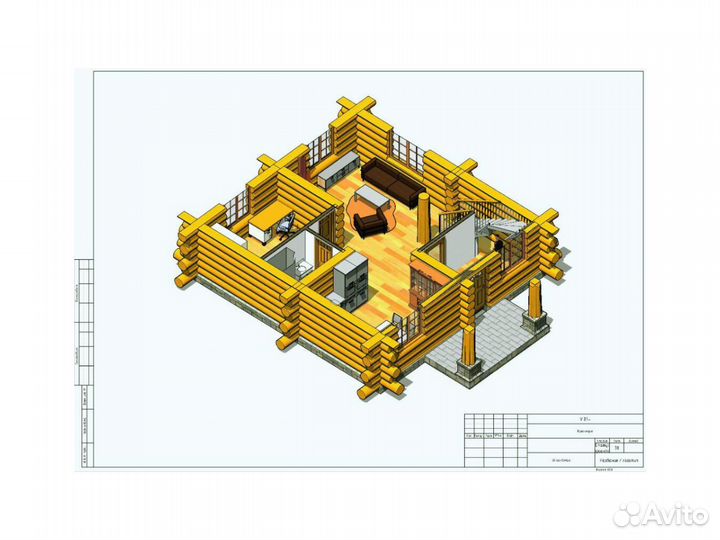 Дом из сруба, по проекту 