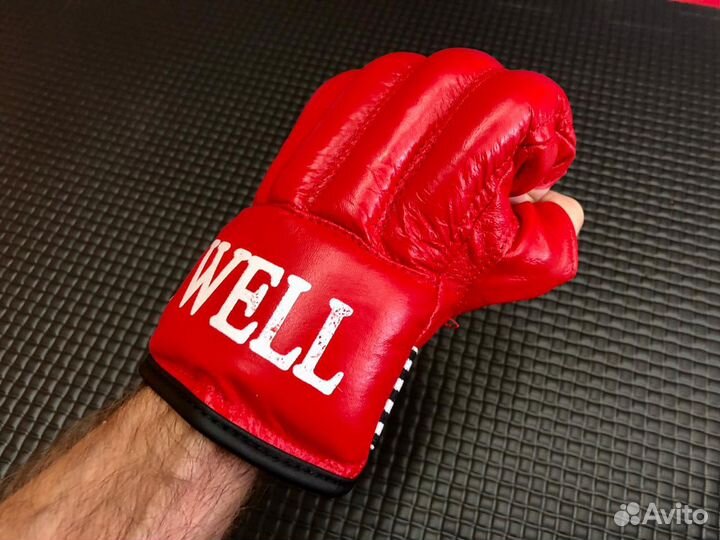 Перчатки для каратэ Well кожа шингарты