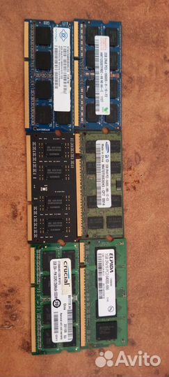 Оперативная память sodimm DDR2, DDR3