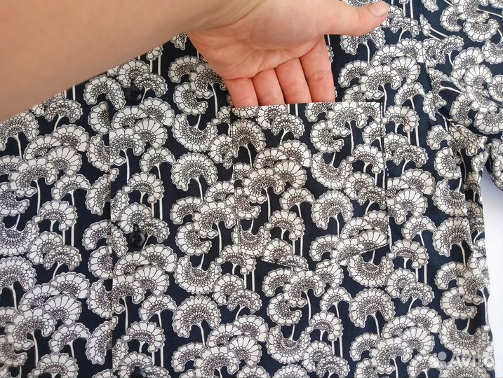 Рубашка мужская с коротким рукавом L