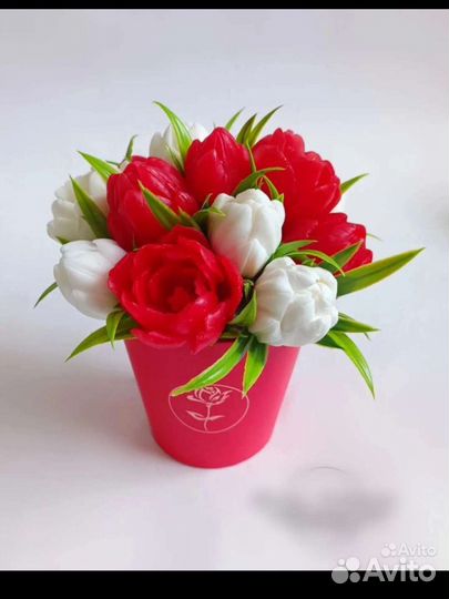 Букеты с цветами из мыла ручной работы