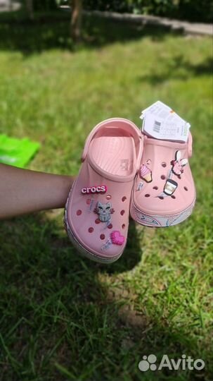 Crocs кроксы сабо женские,розовые, новые с бирками