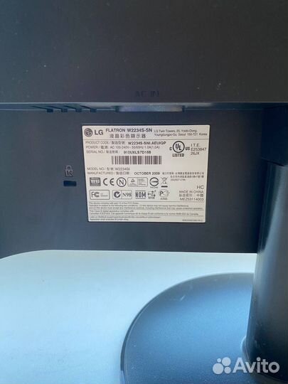 Монитор LG flatron W2234S и клавиатура