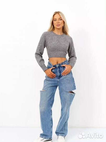 Вязаный теплый свитер y2k