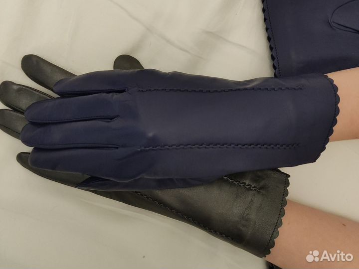 Перчатки женские кожаные новые