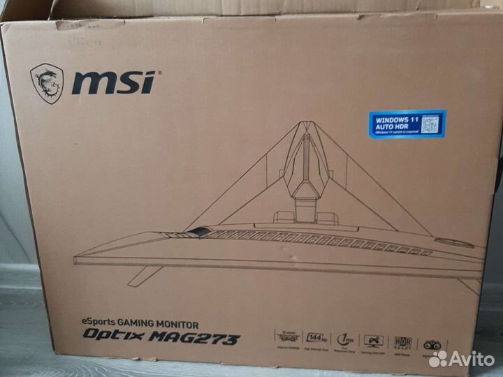 27 дюймов optix mag273 144mhz