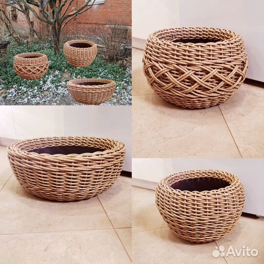 Кашпо из ротанга