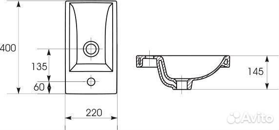 Тумба с раковиной 1MarKa Ноктюрн 40П коко боло