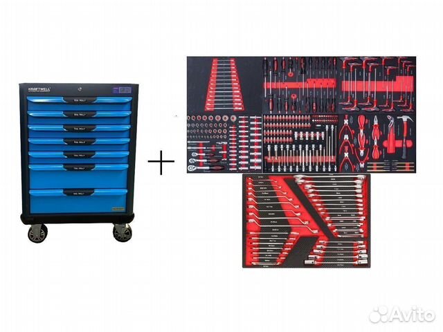 Тележка 7 ящиков с набором инструментов 277 предм