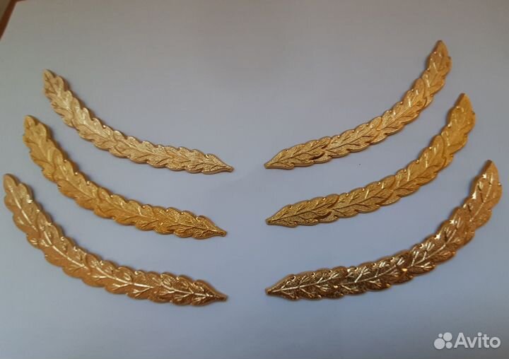 Орнамент на козырек фуражки вмф СССР золотистый