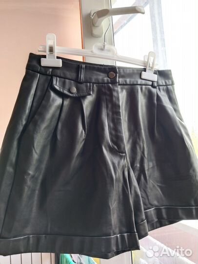 Шорты женские кожаные