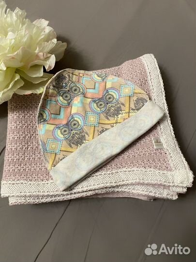 Комплект для новорождённого поед и шапочка