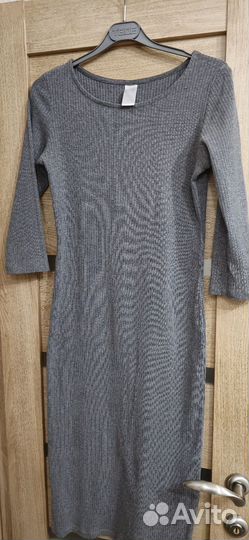 Платье в рубчик