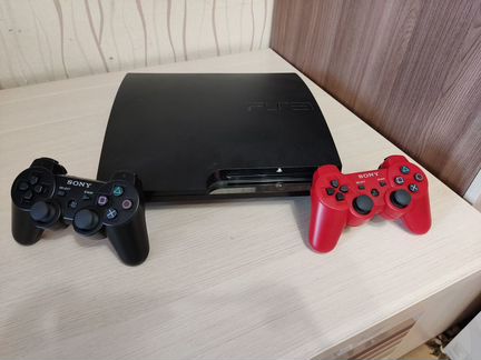 PS3 Slim 320Gb+2 джоя+40 игр