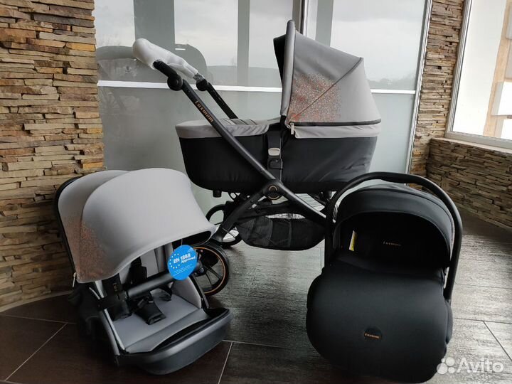 Коляска Люксмам 2в1 есть 3в1(Серая)