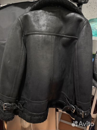 Дубленка короткая черная warehouse 10 uk