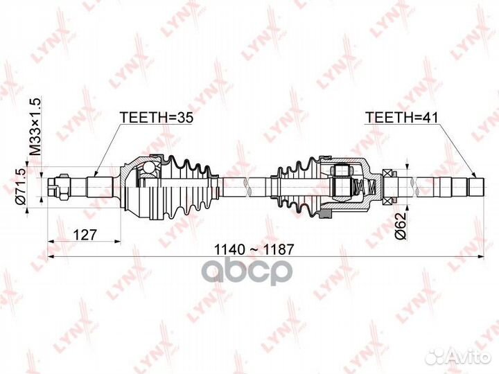 Привод в сборе R citroen Jumper 2.2D-3.0D 06 fiat