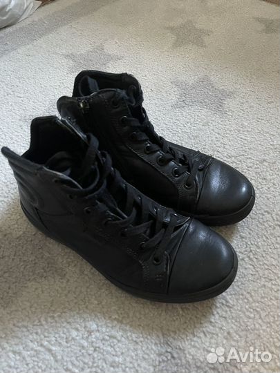 Ботинки для мальчика ecco 34 кожаные