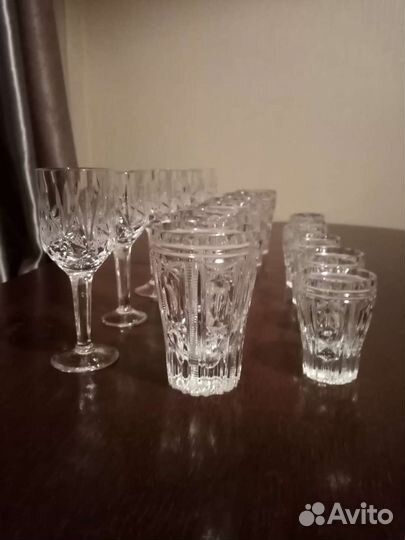Рюмки,стаканы,стопки из хрусталя на 6 персон
